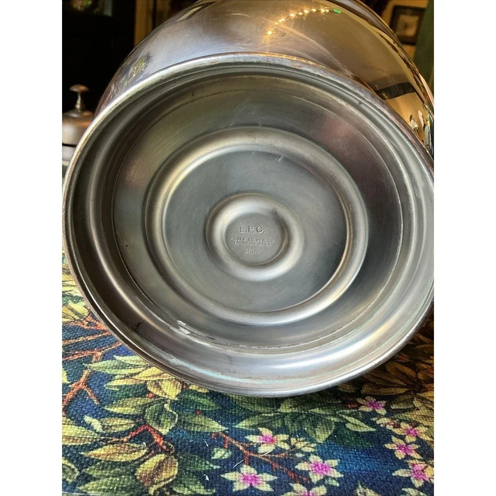 VTG Poole & Co Silver Plated Mid Century Modern Hinged Insulated Ice Bucket